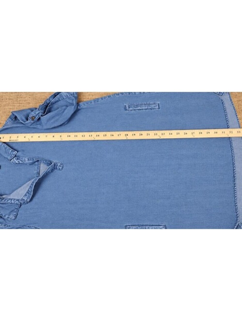 Velvet Heart Light Blue Denim Shirt Dress Large - Picture 5 of 5